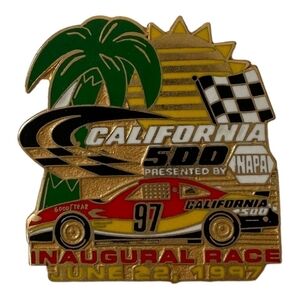 Vintage 1997 Inaugural California 500 NASCAR Pin Jeff Gordon Win Napa Collectibl